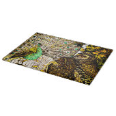 Dutch Art Nouveau Peacock and Owls Schneidebrett (Ecke)