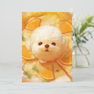 Dutch Baby Pancake mit Niedlicher Dog Ice Creme Einladung