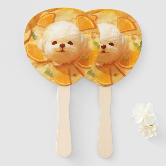 Dutch Baby Pancake mit Niedlicher Dog Ice Creme Fächer (Vorne und Hinten)