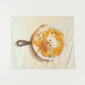 Dutch Baby Pancake mit Niedlicher Dog Ice Creme Wandteppich (Vorderseite (Horizontal))