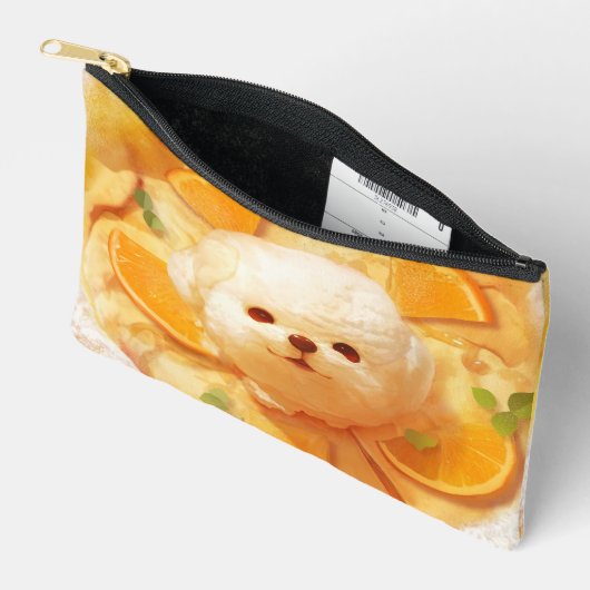 Dutch Baby Pancake mit Niedlicher Dog Ice Creme Zubehörtasche (Offen)