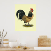 Dutch Bantam: Blue Quail Rooster Poster (Küche)