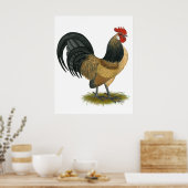 Dutch Bantam: Blue Quail Rooster Poster (Küche)