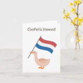 Dutch Birthday Card - Gefeliciteerd Karte (Gelbe Blume)
