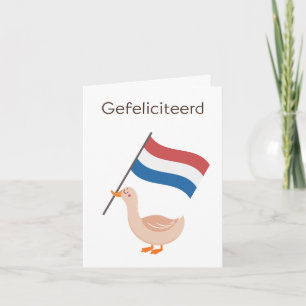 Dutch Birthday Card - Gefeliciteerd Karte