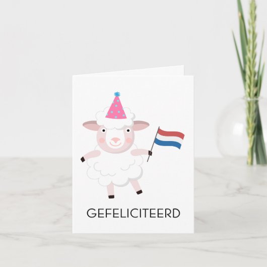 Dutch Birthday Card - Gefeliciteerd Karte (Vorderseite)