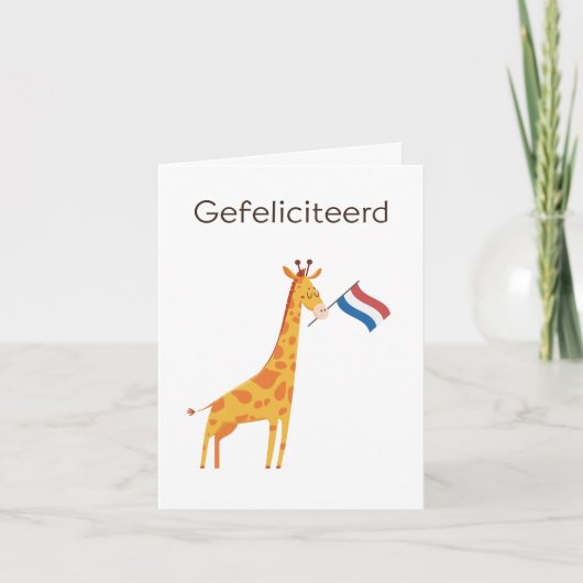 Dutch Birthday Card - Gefeliciteerd Karte (Vorderseite)