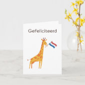 Dutch Birthday Card - Gefeliciteerd Karte (Gelbe Blume)
