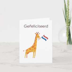Dutch Birthday Card - Gefeliciteerd Karte