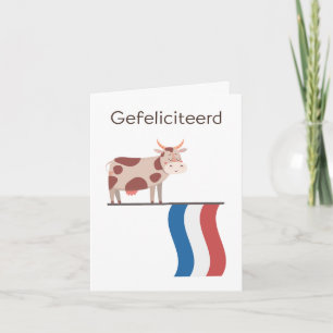 Dutch Birthday Card - Gefeliciteerd Karte