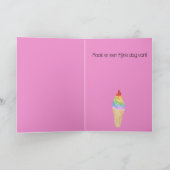 Dutch Birthday Rainbow Gay Pride Ice Creme Card Karte (Innenseite)