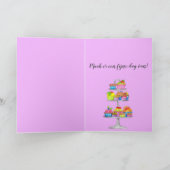 Dutch Birthday Watercolor cupcakes Card Karte (Innenseite)