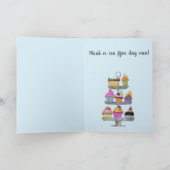 Dutch Birthday Watercolor cupcakes Card Karte (Innenseite)