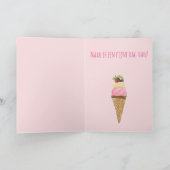 Dutch Birthday Watercolor Ice Creme Card Karte (Innenseite)