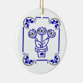 Dutch Blue Tulips Keramikornament (Rechts)
