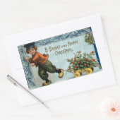 Dutch Boy Vintage Weihnachten Rechteckiger Aufkleber (Umschlag)