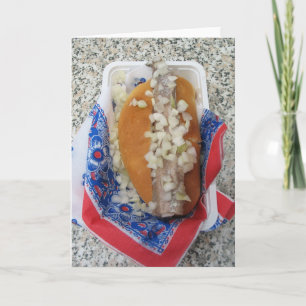 Dutch Broodje Herring With Onions Note Card Karte