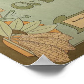 Dutch Cacao & Chocolate Label Circa 1900 Poster (Ecke)