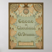 Dutch Cacao & Chocolate Label Circa 1900 Poster (Vorne)