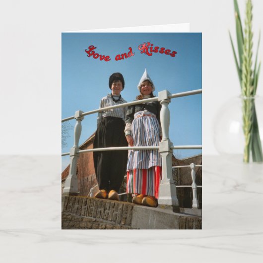 Dutch children in national Kostüm Karte (Vorderseite)