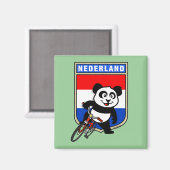 Dutch Cycling Panda Magnet (Vorderseite/Rückseite)