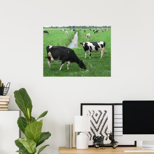 Dutch Dairy Cows Poster Print Geschenke (Heimbüro)
