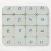 Dutch Delft Blue Tiles Mousepad (Vorne)