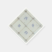 Dutch Delft Tile Background Serviette (Ecke)