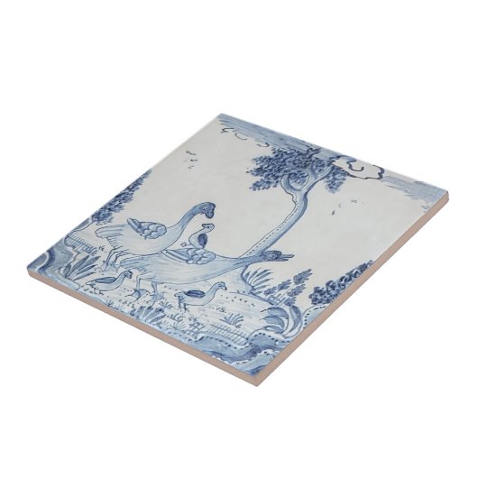 Dutch Delft w/Gänse oder Enten Antique-25 Fliese (Seite)