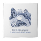 Dutch Delft Wilhelm Busch Inspirierte spielerische Fliese (Vorderseite)