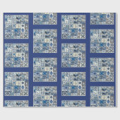 Dutch Delft Wrapping Paper Geschenkpapier (Flach)