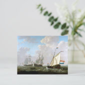 Dutch East India Company Ships von Jacob van Strij Postkarte (Stehend Vorderseite)