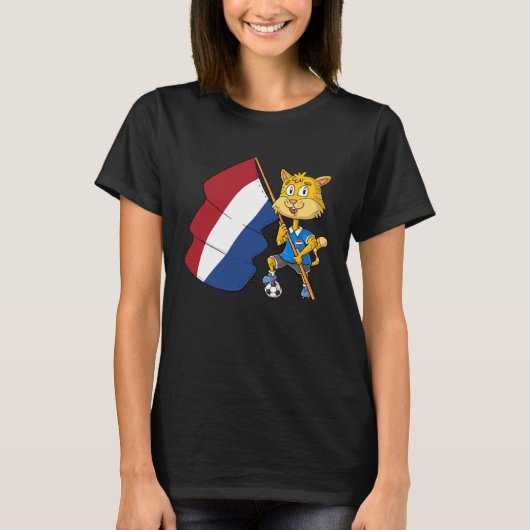Dutch fan cat T-Shirt (Vorderseite)