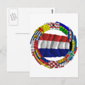 Dutch Flags Ring Postkarte (Vorne/Hinten)