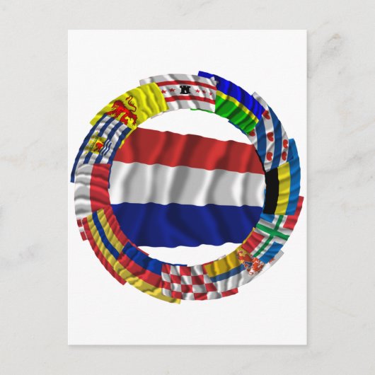 Dutch Flags Ring Postkarte (Vorderseite)