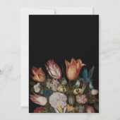 Dutch Floral pn Black glücklich je nach Party Einladung (Rückseite)