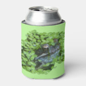 Dutch Frog Face mit Duckweed Can Cooler Dosenkühler (Kanne Vorderseite)