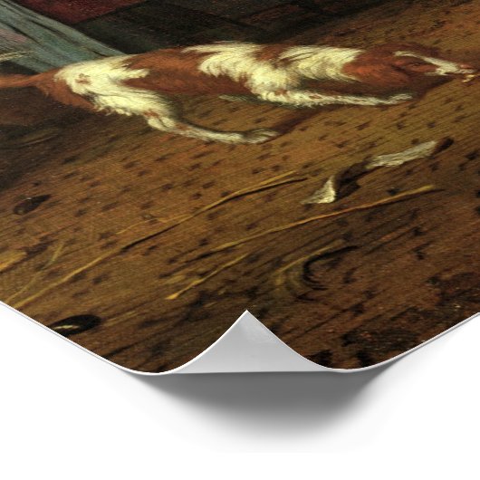 Dutch Genre Scene, 1668 Poster (Ecke)