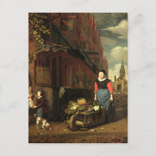 Dutch Genre Scene, 1668 Postkarte