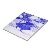 Dutch Girl, Delft Blue Fliese (Seite)