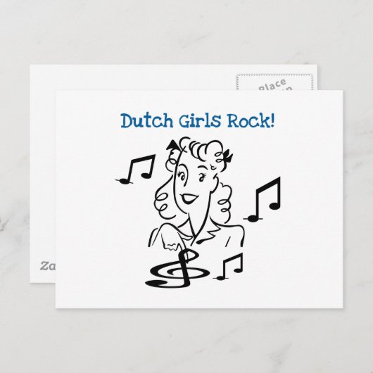Dutch Girls Rock Postkarte (Vorne/Hinten)