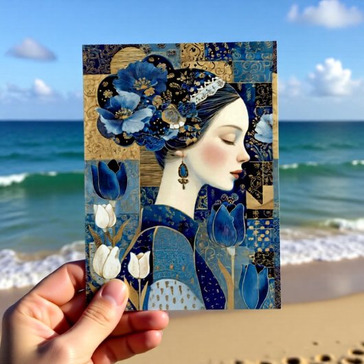 Dutch Golden Age Lady Portrait Painting Postkarte