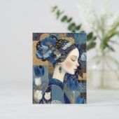 Dutch Golden Age Lady Portrait Painting Postkarte (Stehend Vorderseite)