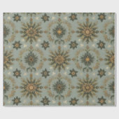 Dutch Golden Glow Christmas Seamless Pattern Geschenkpapier (Flach)