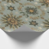 Dutch Golden Glow Christmas Seamless Pattern Geschenkpapier (Ecke)