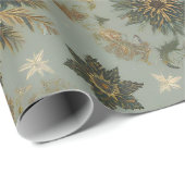 Dutch Golden Glow Christmas Seamless Pattern Geschenkpapier (Rolleneckpunkt)