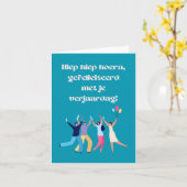 Dutch Happy Birthday Karte (Gelbe Blume)