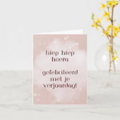 Dutch Happy Birthday Karte (Gelbe Blume)