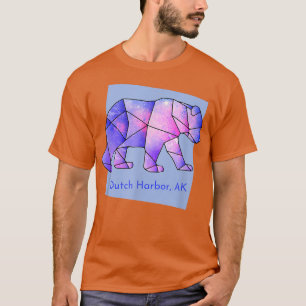Dutch Harbour AK Galaxy Bear Abstrakt Geometrie A T-Shirt