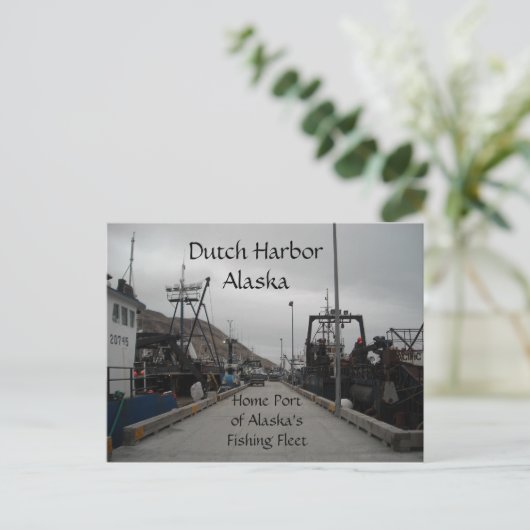 Dutch Harbour Spit Dock Postkarte (Stehend Vorderseite)